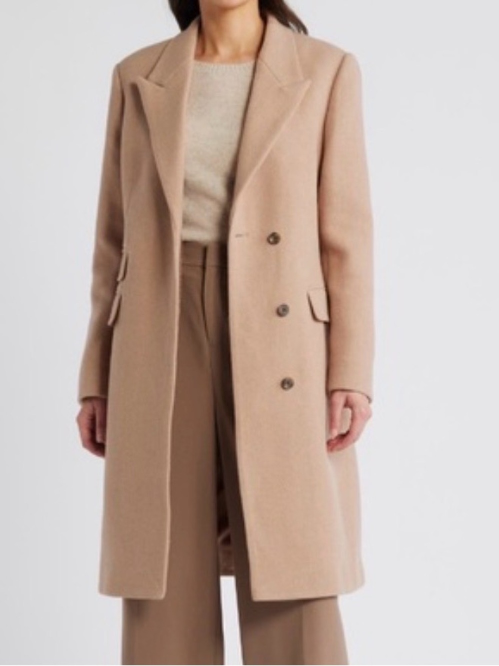Reiss Double-Breasted Wool Coat